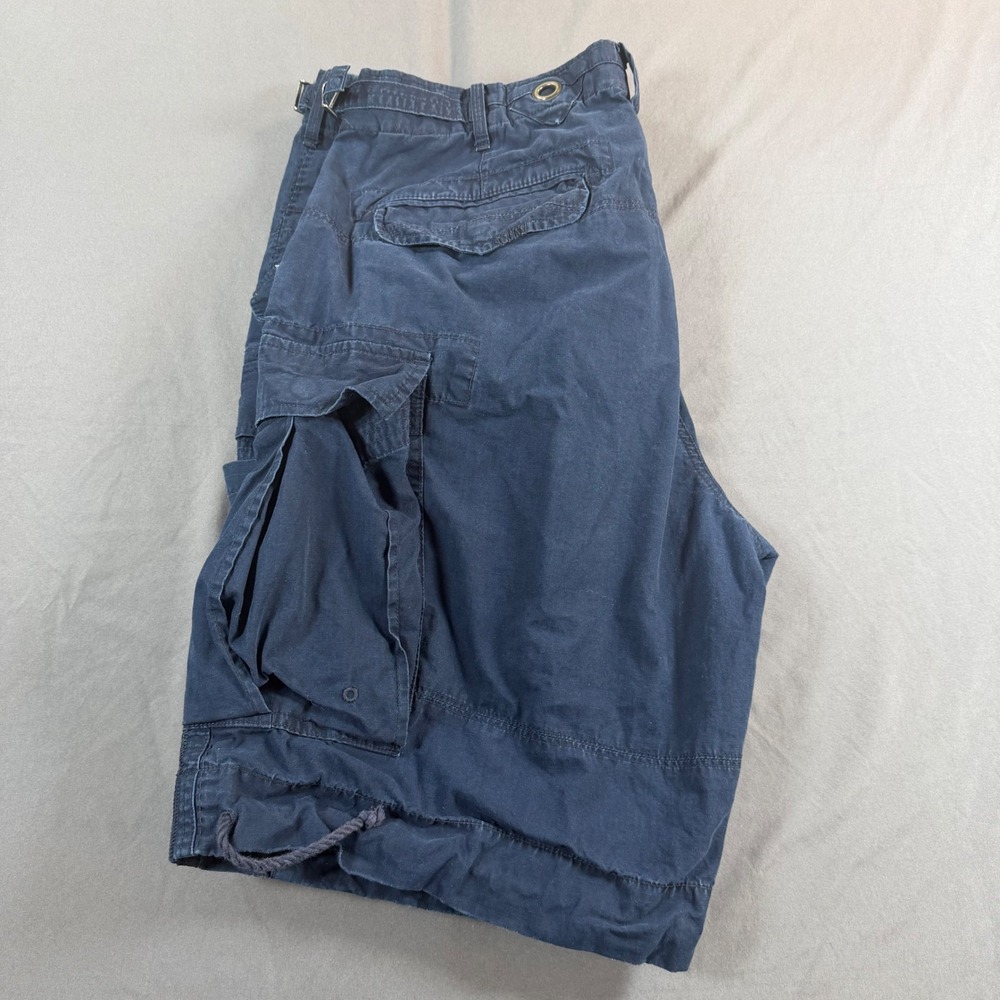 Polo Ralph Lauren Vintage Surplus Cargo Shorts Navy Blue Cotton Mens 38 Utility